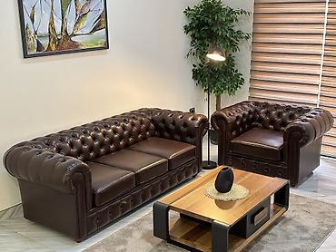 Ofis dəst mebeli: Chester Elegant 3 yerlik divan : ✨Chester Elegant Divan — 1750 yox — 1