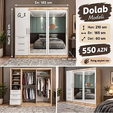 Yeni, 2 qapılı, Güzgülü, Kupe, Düz dolab lalafo.az -da Yeni, 2 qapılı, Güzgülü, Kupe, Düz dolab