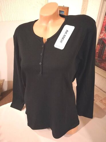 Bluze: XL (EU 42), Pamuk, Jednobojni, bоја - Zelena — 6