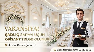 afsiant iwi: Ofisiant tələb olunur, Aylıq ödəniş, İstənilən yaş, Təcrübəsiz — 2