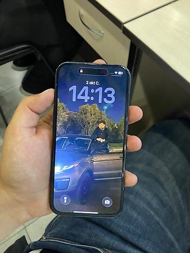 iphone 11: IPhone 15, 128 GB, Black Titanium, Zəmanət, Simsiz şarj, Face ID — 2