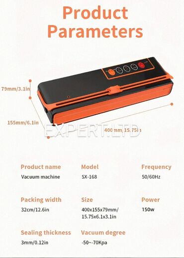 Mətbəx üçün digər texnika: AGASHE şirkətinin istehsalı olan, vakum paketləmə aparatı satılır — 10