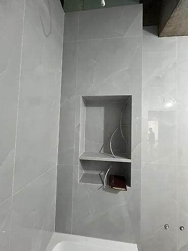 Укладка плитки: Гидроизоляционные работы, Укладка плитки в ванной, Укладка плитки на стену | Керамическая плитка, Стеклянная плитка, Мраморная плитка | Горизонтальная укладка, Диагональная укладка, Раскладка в разбежку Больше 6 лет опыта — 18