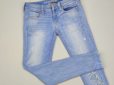 błękitne bluzki damskie: Jeans, XS (EU 34), condition - Good