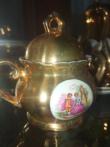 cay termosu: Çay dəsti, rəng - Qızılı, Farfor, Yaponiya — 3