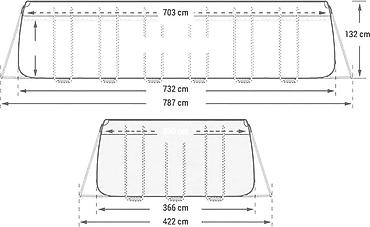 Бассейны: Каркасный бассейн Intex Ultra XTR Frame Купить в Бишкеке 732x366x132 — 9