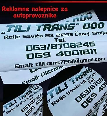 Reklamne nalepnice za autoprevoznike-kamion nalepnice - 1992 📌 opis