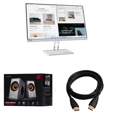 mini planşet: Lenovo L27e-40. Dizayn və görüntü keyfiyyəti əladır. Ekran ölçüsü 27