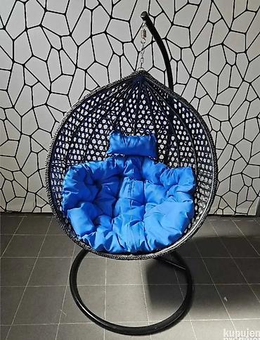 Ležaljke i ljuljaške: Viseća “egg” fotelja sa stalkom - Konstrukcija: čvrst metalni okvir — 8