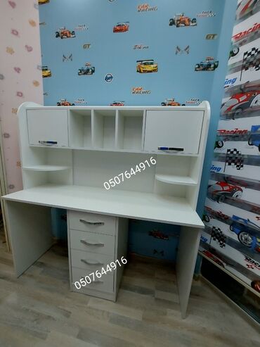 Sifarişlə yazı masaları: Düz masa, Stulsuz, Polkalı, Siyirməli, Azərbaycan, Sadə laminat — 2