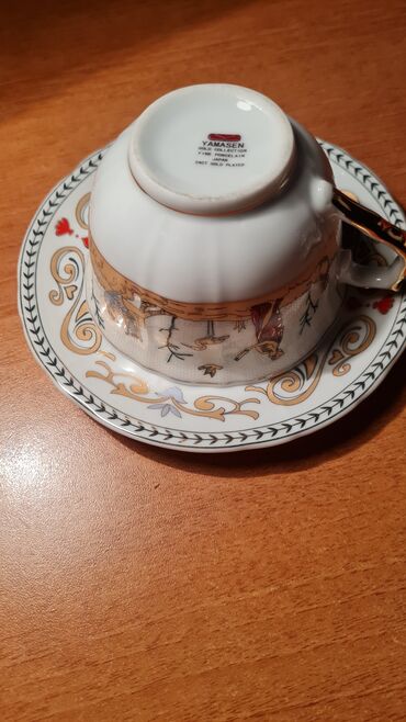 servislər: Çay dəsti, rəng - Ağ, Farfor, 6 nəfərlik, Yaponiya