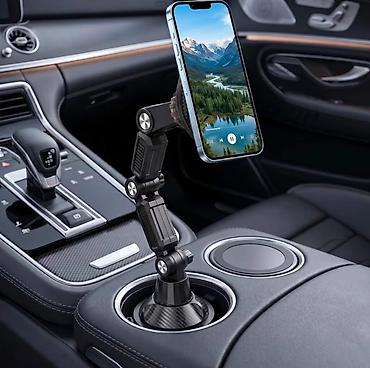 neodim maqnit: Avtomobil üçün maqnitli telefon tutacağı – stəkanlıq üçün 360° — 3