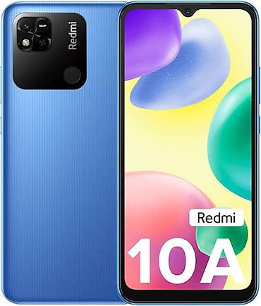 redmi a: Redmi 10A, 32 GB, rəng - Göy, Barmaq izi, Face ID, Sensor — 1