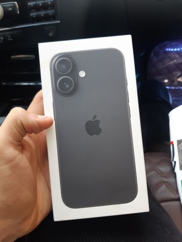 Apple iPhone: IPhone 16, 128 GB, Black Titanium, Barmaq izi, Simsiz şarj, Face ID