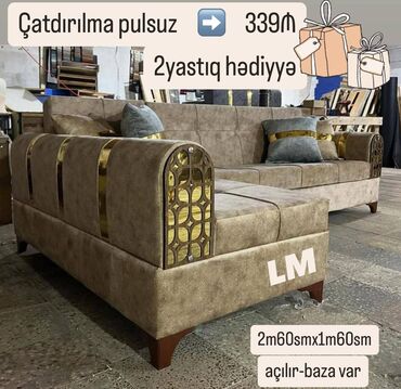 Yataq otağı dəstləri: Künc divan, Yeni, Açılan, Bazalı