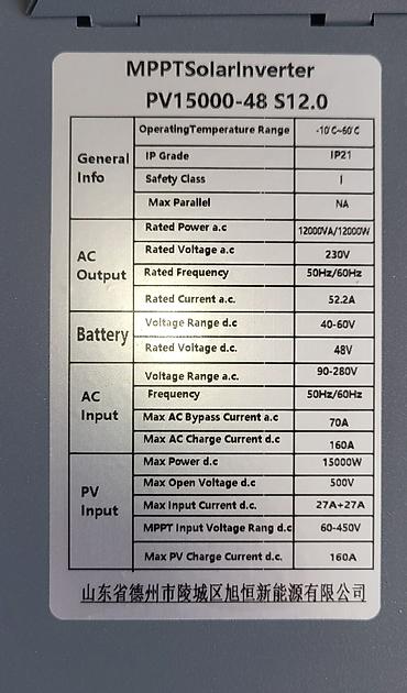 генераторы 10 квт: Солнечный инвертор XHeng MPPT PV15000-48 S12.0 Основные — 2
