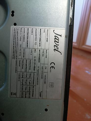 kombi mator: ,,JAVEL" Made in Turkey.Qaz + elektrikli kombinə plitə (4 gözlü — 6