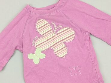 biała bluzka z długim rękawem: T-shirt, 6-9 months, condition - Good