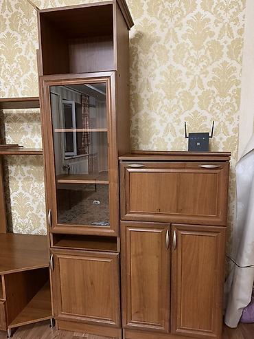 Шкафтар: Гостиная стенка модульная, цвет тёплый орех/бук. Материал — ЛДСП с — 4