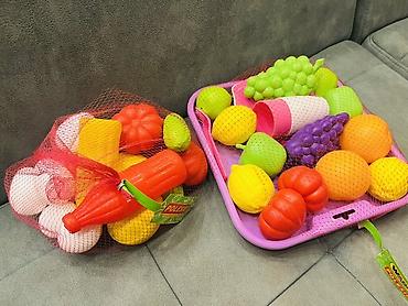 uşaq oyuncaqları taçki: Uşaq üçün plastik meyvə-tərəvəz oyuncaqları dəsti - Brend: Wader — 2