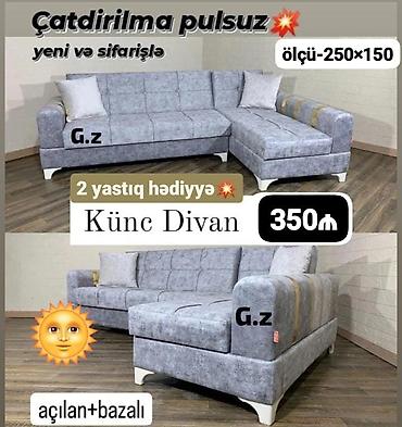 mebel stullar: Künc divan, Yeni, Açılan, Bazalı — 1