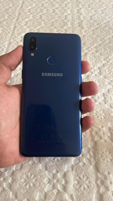 Компьютеры, ноутбуки и планшеты: Samsung Galaxy A10s, 32 ГБ, цвет - Синий, Отпечаток пальца