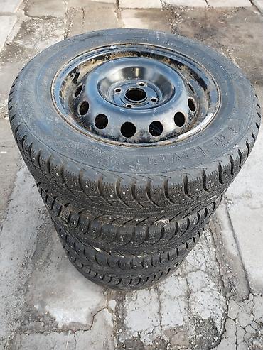 r17 225: Колеса в сборе 195 / 65 / R 15, Зимняя шипованная, Б/у, Комплект, Легковые, Железные, отверстий - 4 — 1