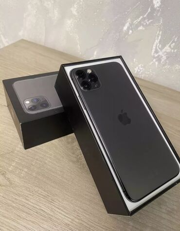 айфон телфон: IPhone 11 Pro Max, Б/у, 512 ГБ, Space Gray, Наушники, Зарядное устройство, Защитное стекло, 75 %