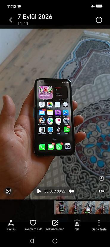 ikinci el telefon ayfon 7: IPhone X, 64 GB, Qara, Face ID — 2