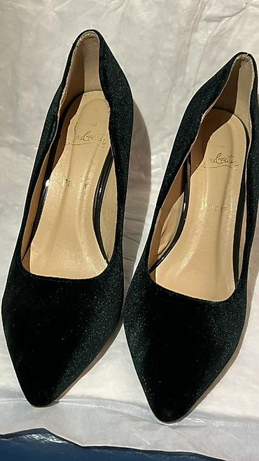 Другая женская обувь: Туфли-лодочки на каблуке из бархатного материала - Цвет: темный — 7