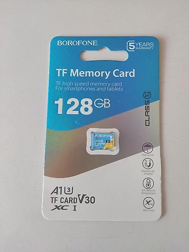 micro cd: Карта памяти BOROFONE TF (microSD) 128 ГБ (новые,не вскрытые) - Тип — 1
