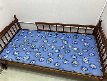 divan krovat: Taxta çarpayı – yan korkuluklu model - Material: massiv ağac (tünd — 2