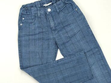 kremowe spodnie: Spodnie materiałowe, H&M, 8 lat, 122/128, stan - Bardzo dobry