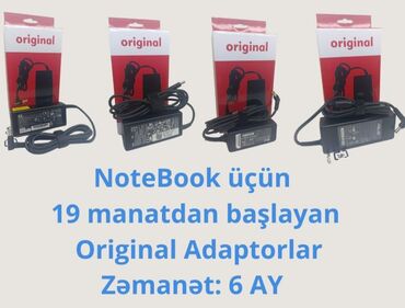 komputer adapter: Notebook üçün orijinal adaptorlar. Bu adaptorlar, noutbuklarınızın