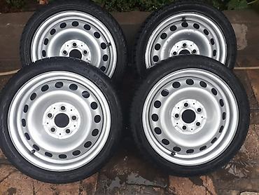 mercedes r16 disk: Satılır: 4 ədəd polad disk və təkər komplekti - Ölçü: 15" - Bolt — 1