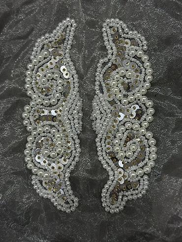 Швея: Нашивка🤍 Авторская бисерная нашивка премиум handmade ✨ Сочетание — 1