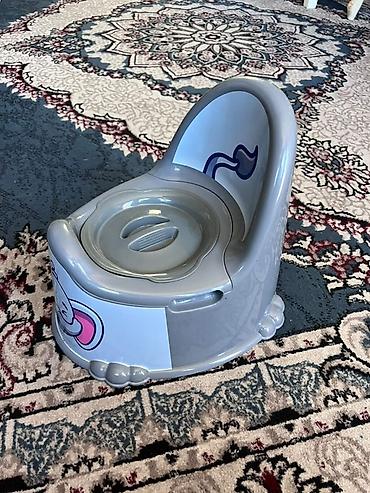 Uşaqlar üçün digər mallar: Uşaq üçün nəcislik (potty) - Rəng: boz - Şirin fil təsvirli dizayn – — 3