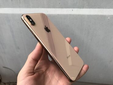 Apple iPhone: IPhone Xs Max, Б/у, 64 ГБ, Золотой, Зарядное устройство, Защитное стекло, Чехол, 78 %