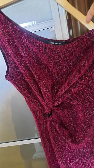 pantalone helanke: Elegantna bordo haljina na jedno rame - Fason: uska silueta do — 8
