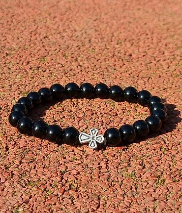 Narukvice: Kalist ručno rađene kamene brojanice od oniksa sa blagoslovom SPC — 15