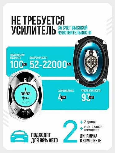 Динамики для авто: Коаксиальная акустика URAL Бирюза AC-B6947 - Формат: овальные — 1