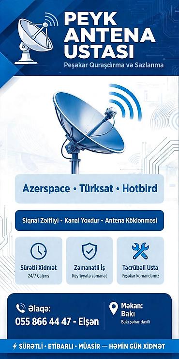 Peyk antenalarının quraşdırılması | Quraşdırılma | Zəmanət lalafo.az -da Peyk antenalarının quraşdırılması | Quraşdırılma | Zəmanət