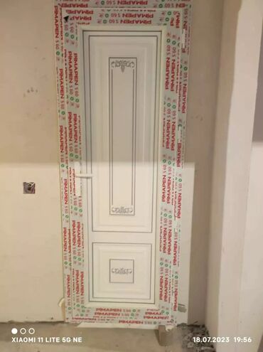 Plastik qapılar: Yeni Plastik qapı 80x200 sm Zamok və çərçivə ilə, Zəmanətli, Pulsuz quraşdırma, Pulsuz çatdırılma, Rayonlara çatdırılma — 10