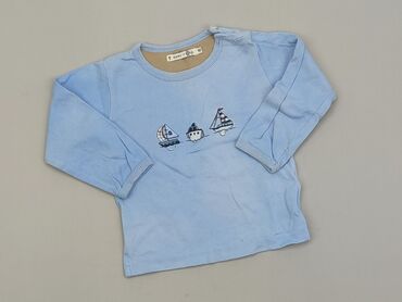 bluzka błękitna: Bluzka, 1.5-2 lat, 86-92 cm, stan - Zadowalający