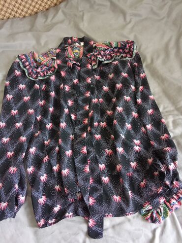 Bluze: A-Dress, XL (EU 42), Cvetni, bоја - Crna