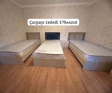 Çarpayılar: Tək nəfərlik çarpayı - Model: başlıqlı, aşağı baza tipli tək çarpayı — 1