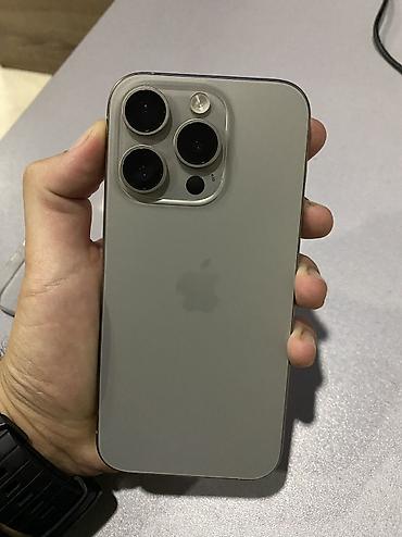 komputer core i5: IPhone 15 Pro, 128 GB, Natural Titanium, Simsiz şarj, Face ID — 1