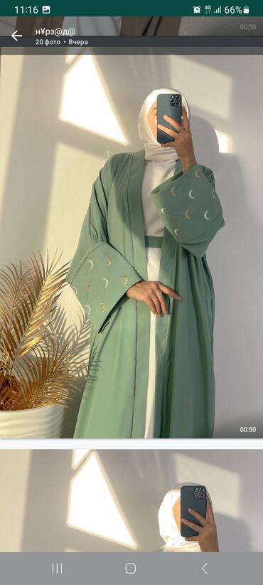 мусулманский платя: Повседневное платье, Made in KG, Лето, Длинная модель, Шелк