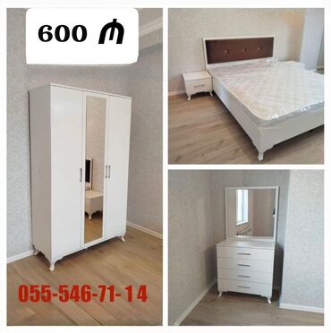 Rəflər: İkinəfərlik çarpayı, Dolab, Termo, 2 tumba, Yeni