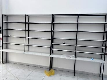Rəf vitrinləri: Mağaza üçün divar rəf sistemi - Metall konstruksiya: qara rəngli — 2